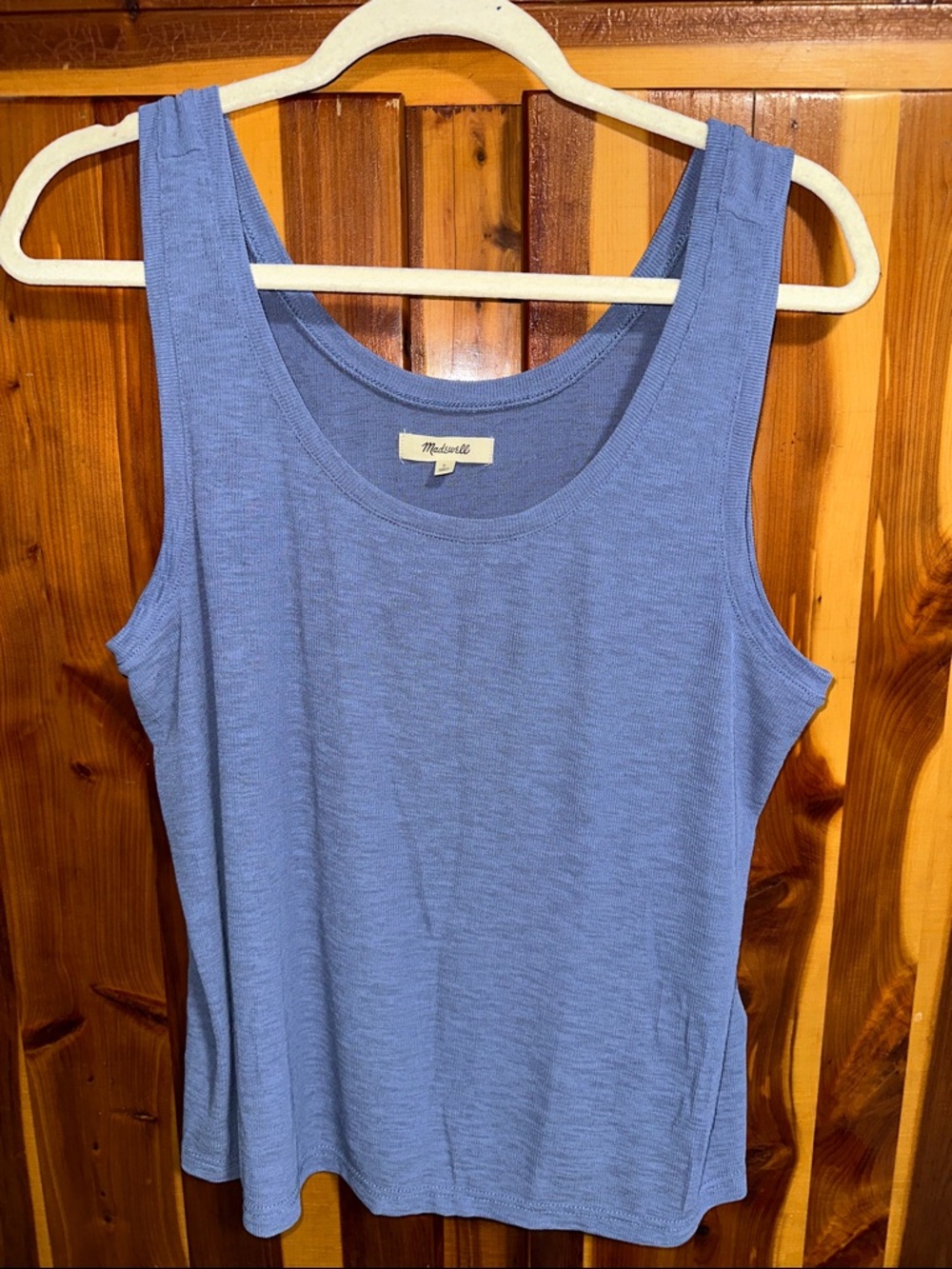 Madewell Light Blue Ribbed Tank Top